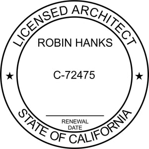 California Architect Stamp and Seal - Prostamps