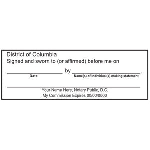 District of Columbia Notary Stamp and Seal - Prostamps