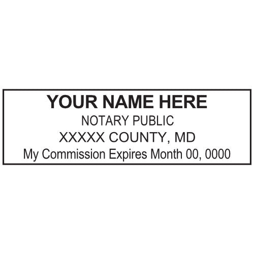 Maryland Notary Stamp and Seal - Prostamps