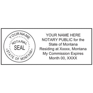 Montana Notary Stamp and Seal - Prostamps