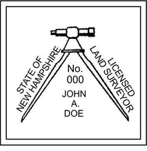 New Hampshire Land Surveyor Stamp and Seal - Prostamps