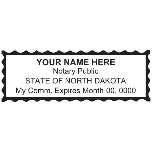 North Dakota Notary Stamp and Seal - Prostamps