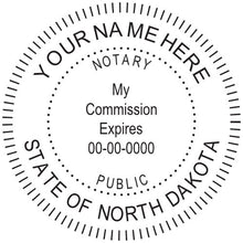 North Dakota Notary Stamp and Seal - Prostamps