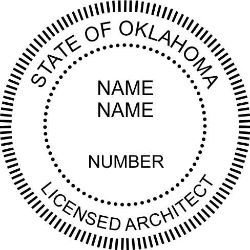 Oklahoma Architect Stamp and Seal - Prostamps