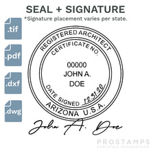 Arizona Architect Stamp and Seal - Prostamps