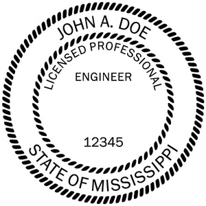 Mississippi Engineer Stamp and Seal - Prostamps