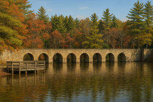 Byrd Creek Bridge Cumberland Mountain State in Park Tennessee