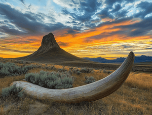 Wyoming nature scene featuring boar's tusk