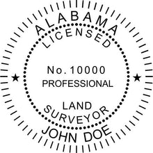 Alabama Land Surveyor Stamp and Seal - Prostamps