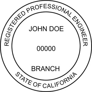 California Engineer Stamp and Seal - Prostamps