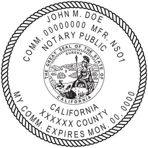 California Notary Stamp and Seal - Prostamps