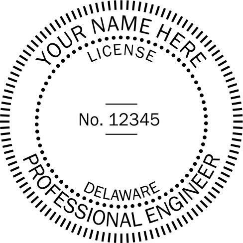 Filing Stamp Delaware Delaware Professional Engineer Stamp & Seal | Pro Stamps