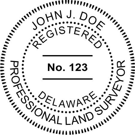 Delaware Land Surveyor Stamp and Seal - Prostamps