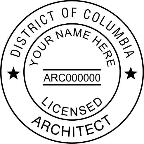 District of Columbia Architect Stamp and Seal - Prostamps