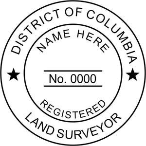 District of Columbia Surveyor Stamp and Seal - Prostamps