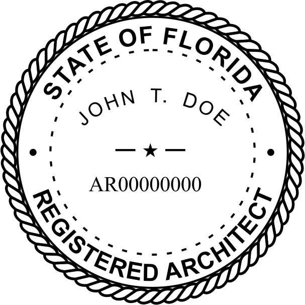 Florida Architect Stamp and Seal - Prostamps