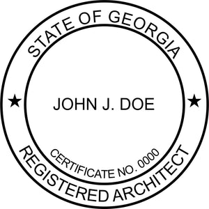 Georgia Architect Stamp and Seal - Prostamps