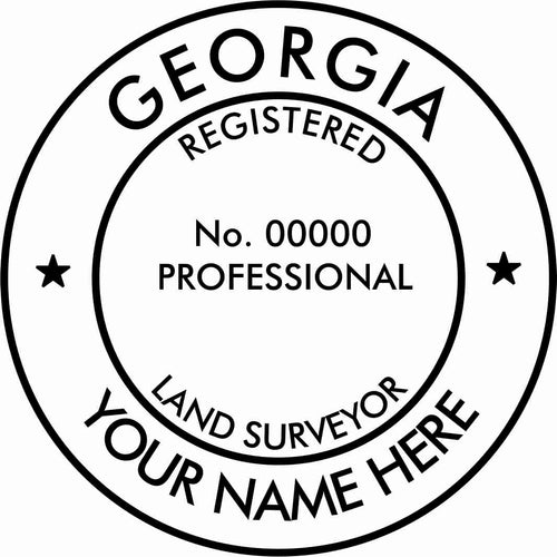 Georgia Land Surveyor Stamp and Seal - Prostamps