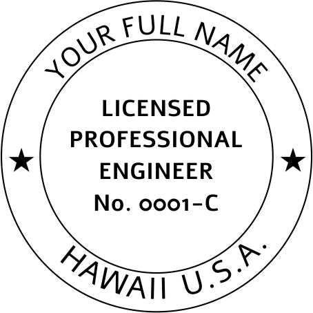 Hawaii Engineer Stamp and Seal - Prostamps