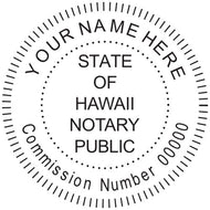 Hawaii Notary Stamp and Seal - Prostamps