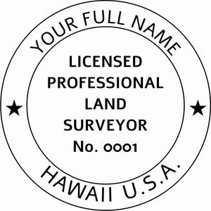 Hawaii Land Surveyor Stamp and Seal - Prostamps