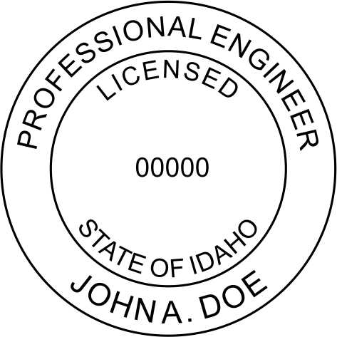 Idaho Engineer Stamp and Seal - Prostamps