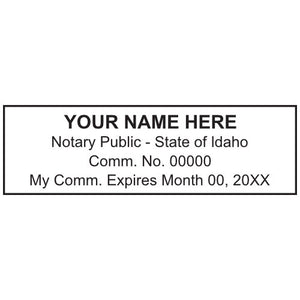 Idaho Notary Stamp and Seal - Prostamps