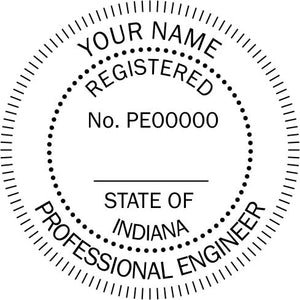 Indiana Engineer Stamp and Seal - Prostamps