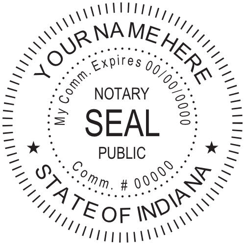Indiana Notary Stamp and Seal - Prostamps
