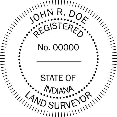 Indiana Land Surveyor Stamp and Seal - Prostamps