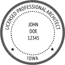 Iowa Architect Stamp and Seal - Prostamps