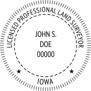 Iowa Land Surveyor Stamp and Seal - Prostamps