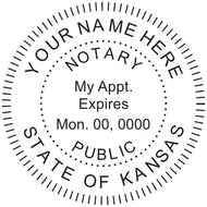 Kansas Notary Stamp and Seal - Prostamps