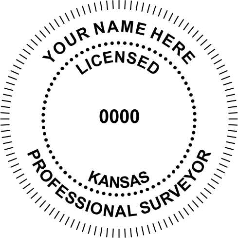 Kansas Land Surveyor Stamp and Seal - Prostamps