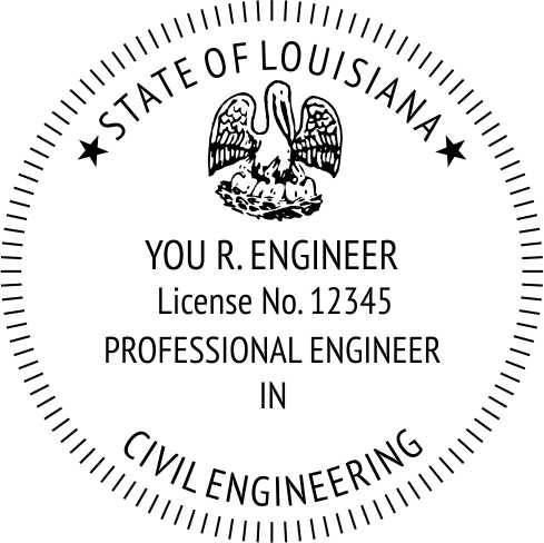 Louisiana Engineer Stamp and Seal - Prostamps