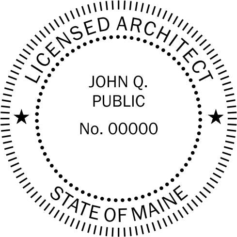 Maine Architect Stamp and Seal - Prostamps
