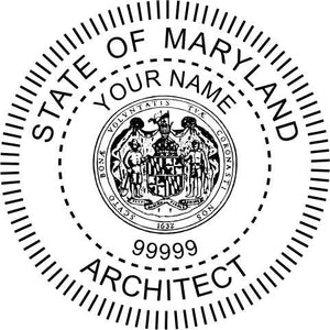Maryland Architect Stamp and Seal - Prostamps
