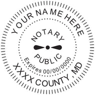 Maryland Notary Stamp and Seal - Prostamps