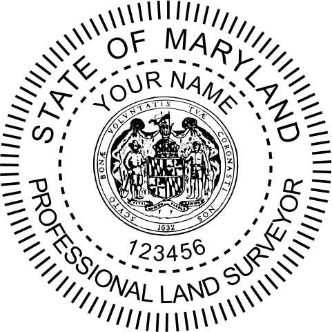 Maryland Land Surveyor Stamp and Seal - Prostamps