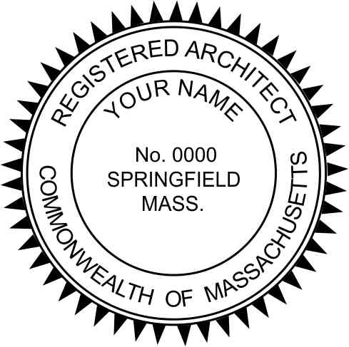 Massachusetts Architect Stamp and Seal - Prostamps