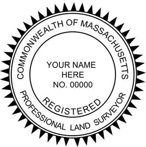 Massachusetts Land Surveyor Stamp and Seal - Prostamps