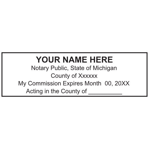 Michigan Notary Stamp and Seal - Prostamps