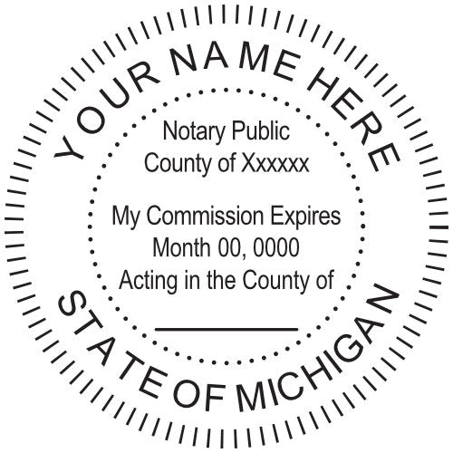 Michigan Notary Stamp and Seal - Prostamps