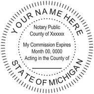Michigan Notary Stamp and Seal - Prostamps