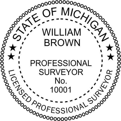 Michigan Land Surveyor Stamp and Seal - Prostamps