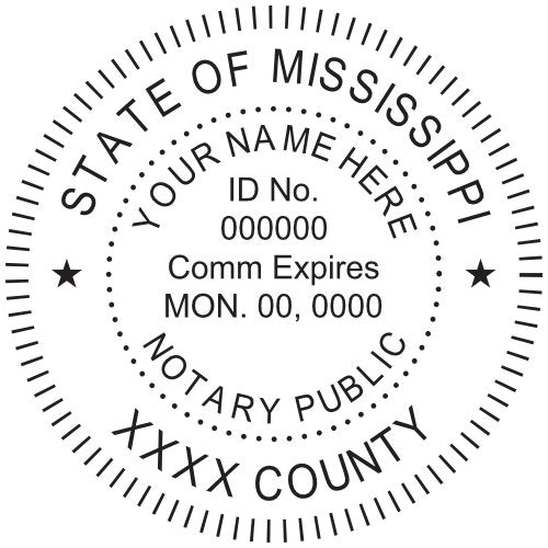 Mississippi Notary Stamp and Seal - Prostamps