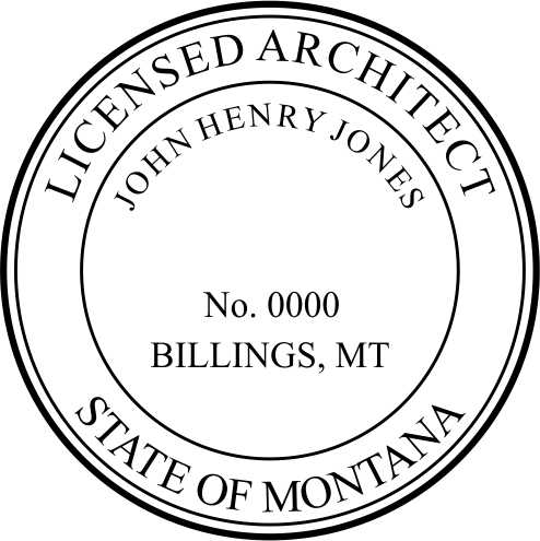Montana Architect Stamp and Seal - Prostamps