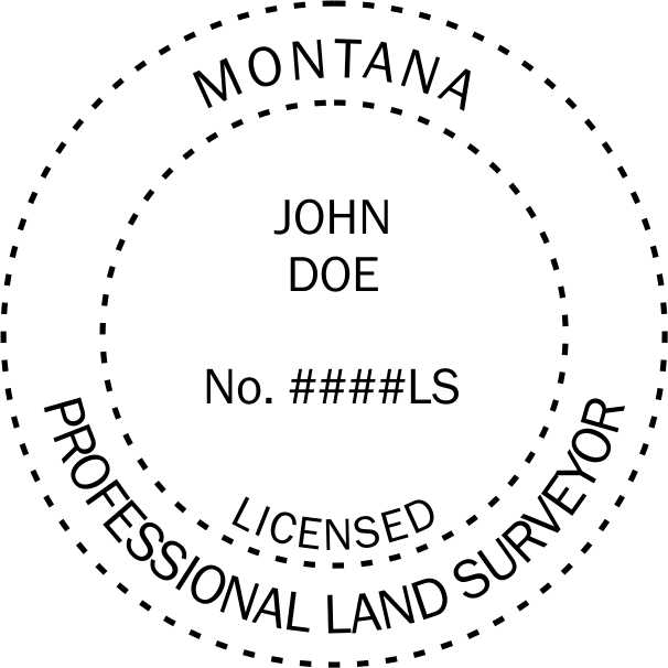 Montana Land Surveyor Stamp and Seal - Prostamps