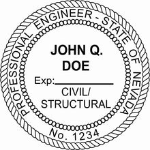 Nevada Engineer Stamp and Seal - Prostamps