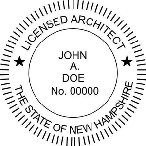 New Hampshire Architect Stamp and Seal - Prostamps